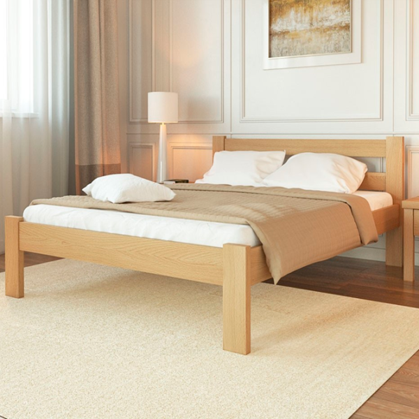 Кровать Mebil Lev Sonia 160 x 200 см/ Дерево/ Натуральный photo 1 Кровать Mebil Lev Sonia 160 x 200 см/ Дерево/ Натуральный photo 1