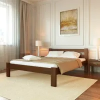 Кровать Mebil Lev Sonia 160 x 200 см/ Дерево/ Wallnut