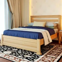 Кровать Mebil Lev Lord 180 x 200 см/ Дерево/ Натуральный