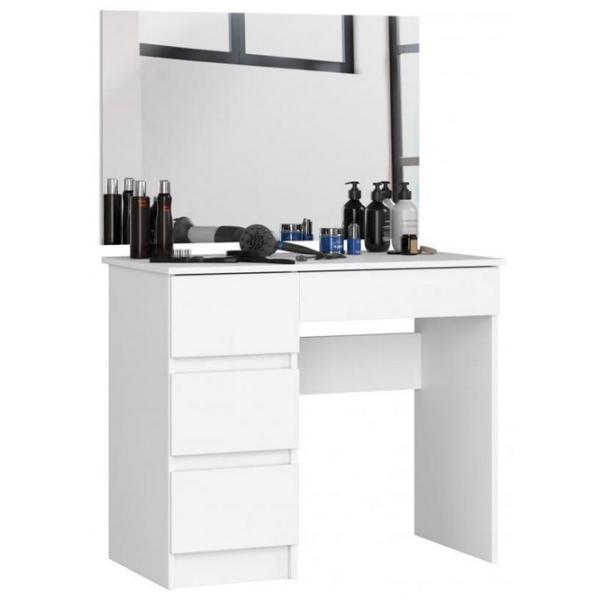 Masă de toaletă Akord T-6/ SL 900x600 Left PAL melaminat/ White photo 1