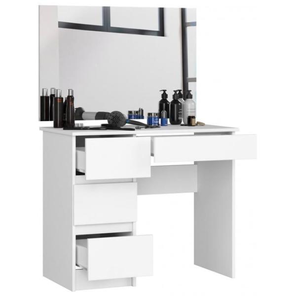 Masă de toaletă Akord T-6/ SL 900x600 Left PAL melaminat/ White photo 5