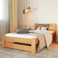 Кровать Mebil Lev Lira 90 x 200 см/ Дерево/ Натуральный