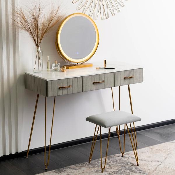 Masă de toaletă Mebel Elite Mebel Elite Sandy Metal / Gold photo 4 Masă de toaletă Mebel Elite Mebel Elite Sandy Metal / Gold photo 4