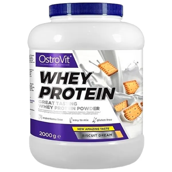 Proteină OstroVit Whey Protein 2000 g (5902232613377) praf/ Biscuit photo 1 Proteină OstroVit Whey Protein 2000 g (5902232613377) praf/ Biscuit photo 1