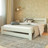 Кровать Mebil Lev Lira 140 x 200 см/ Дерево/ White