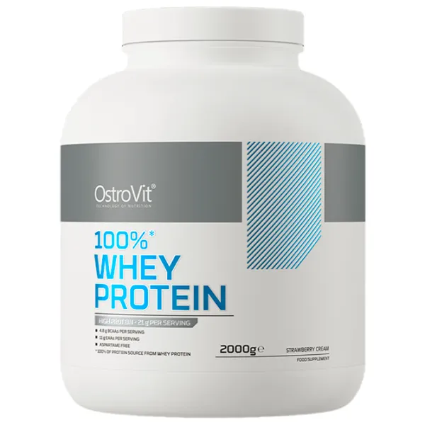 Proteină OstroVit 100% WHEY PROTEIN 2000 g (5903933910314) praf/ Сăpșuni photo 1 Proteină OstroVit 100% WHEY PROTEIN 2000 g (5903933910314) praf/ Сăpșuni photo 1