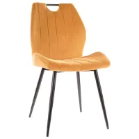 Scaun de bucătărie Signal Arco Velvet Catifea/ Yellow Black