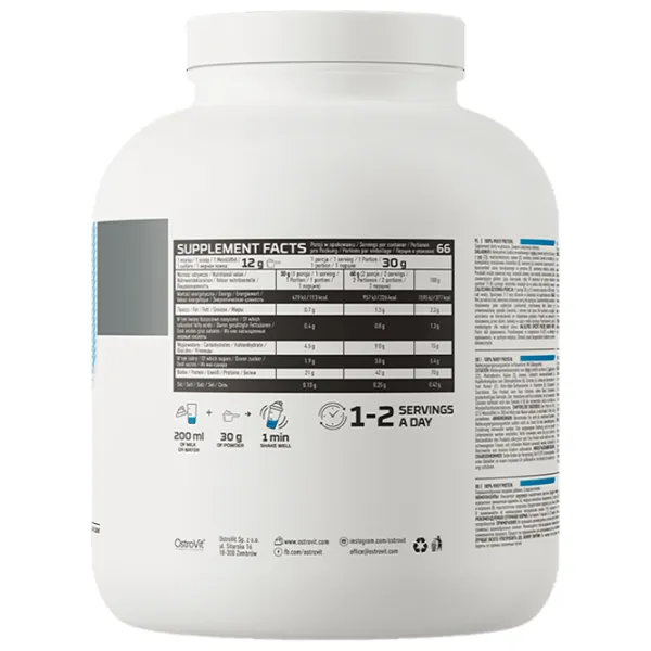 Proteină OstroVit 100% WHEY PROTEIN 2000 g (5903933910499) praf/ Tiramisu photo 2 Proteină OstroVit 100% WHEY PROTEIN 2000 g (5903933910499) praf/ Tiramisu photo 2