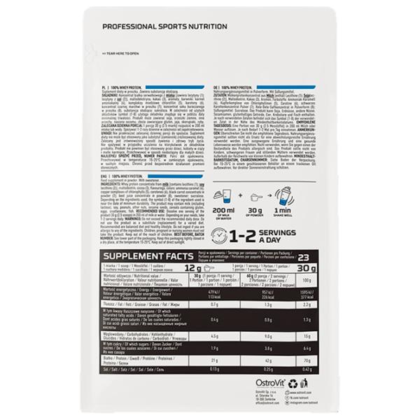 Proteină OstroVit 100% WHEY PROTEIN 700 g (5903933910635) praf/ Unt de arahide photo 3 Proteină OstroVit 100% WHEY PROTEIN 700 g (5903933910635) praf/ Unt de arahide photo 3