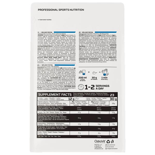 Протеин OstroVit 100% WHEY PROTEIN 700 г (5903933910239) порошок/ Шоколад photo 2 Протеин OstroVit 100% WHEY PROTEIN 700 г (5903933910239) порошок/ Шоколад photo 2
