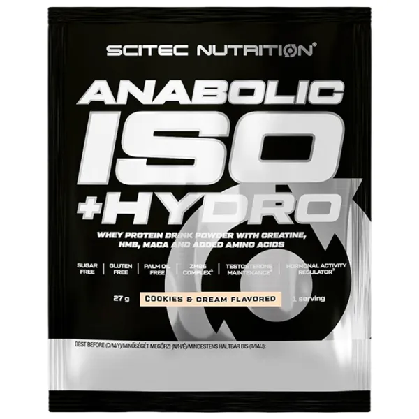 Proteină Scitec Nutrition Anabolic Iso+Hidro 27 g (5999100024656) praf/ Biscuit cu cremă photo 1 Proteină Scitec Nutrition Anabolic Iso+Hidro 27 g (5999100024656) praf/ Biscuit cu cremă photo 1
