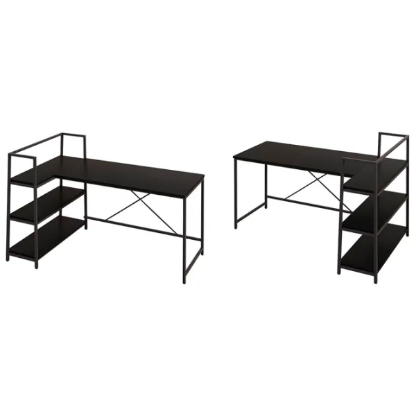 Офисный стол Costway HW67502BK ДСП/ Black photo 1