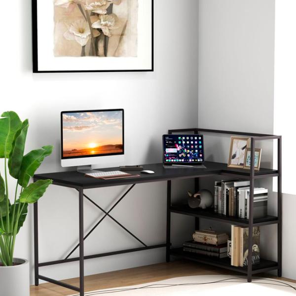 Офисный стол Costway HW67502BK ДСП/ Black photo 2