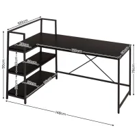 Офисный стол Costway HW67502BK ДСП/ Black photo 3