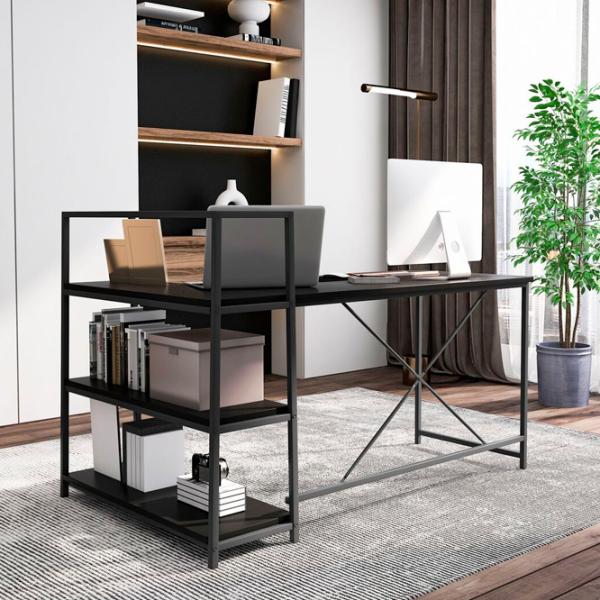 Офисный стол Costway HW67502BK ДСП/ Black photo 5