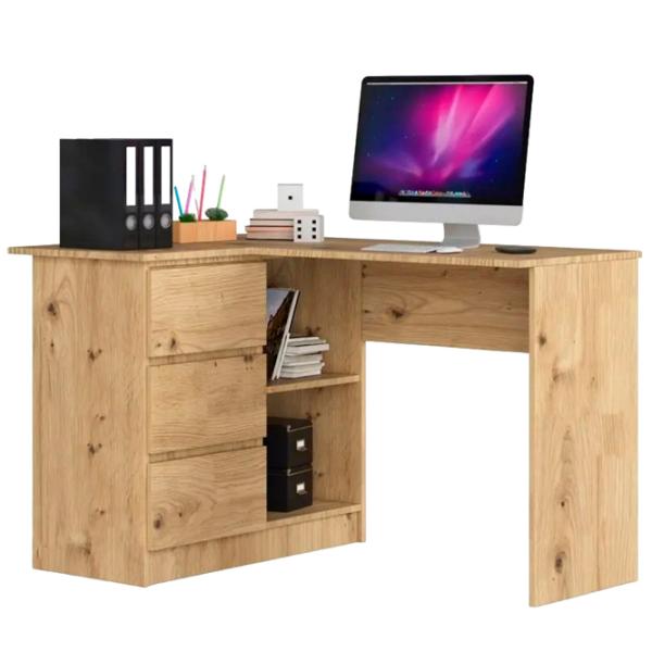 Masă de birou Akord B16 Left PAL melaminat/ Stejar Sonoma photo 1 Masă de birou Akord B16 Left PAL melaminat/ Stejar Sonoma photo 1