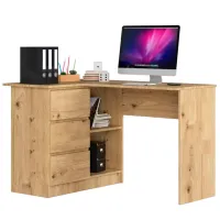 Masă de birou Akord B16 Left PAL melaminat/ Stejar Sonoma