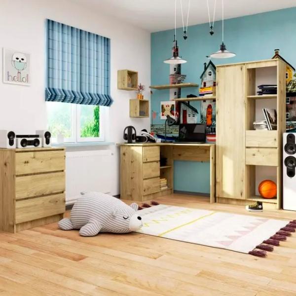 Masă de birou Akord B16 Left PAL melaminat/ Stejar Sonoma photo 3 Masă de birou Akord B16 Left PAL melaminat/ Stejar Sonoma photo 3