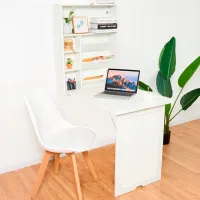 Masă de birou Costway CB10394WH MDF/ White photo 2