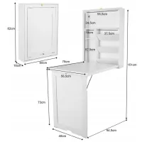 Masă de birou Costway CB10394WH MDF/ White photo 3