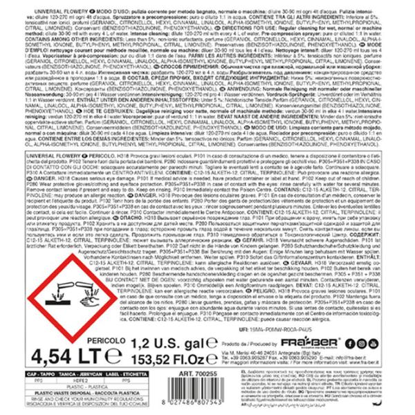 Soluție Fra-Ber UNIVERSAL FIORITO-FLOWERY 700255 lichid / pentru aromatizare photo 2 Soluție Fra-Ber UNIVERSAL FIORITO-FLOWERY 700255 lichid / pentru aromatizare photo 2