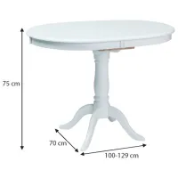 Masă de bucătărie extensibilă Signal Dello 100 MDF/ White photo 2