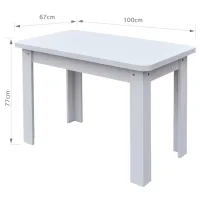 Masă de bucătărie Marcel Prod KC-6 RO PAL melaminat/ White photo 2