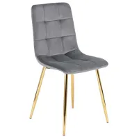 Кухонный стул Mebel Elite York Велюр/ Gray Золотой