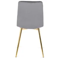 Кухонный стул Mebel Elite York Велюр/ Gray Золотой photo 2