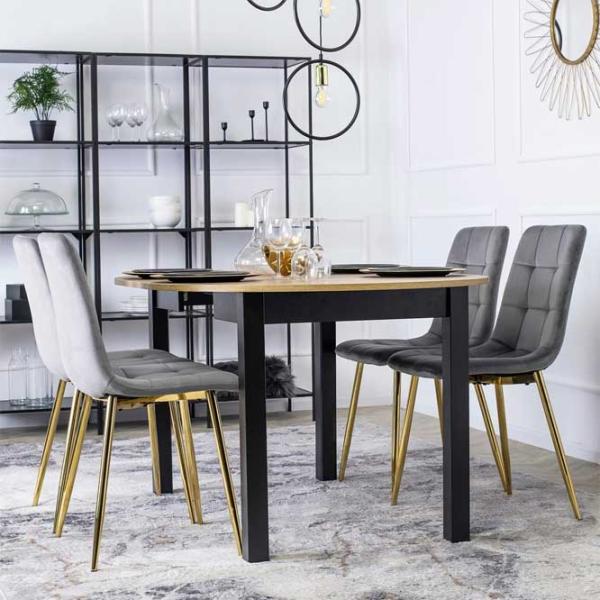 Scaun de bucătărie Mebel Elite York Velur/ Gray Gold photo 5 Scaun de bucătărie Mebel Elite York Velur/ Gray Gold photo 5