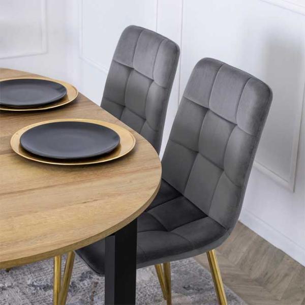Scaun de bucătărie Mebel Elite York Velur/ Gray Gold photo 7 Scaun de bucătărie Mebel Elite York Velur/ Gray Gold photo 7