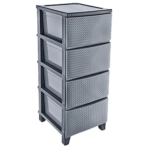 Comodă Turan Smartware TRN-075 94 x 37 x 44.5/ Plastic/ Antracit photo 1