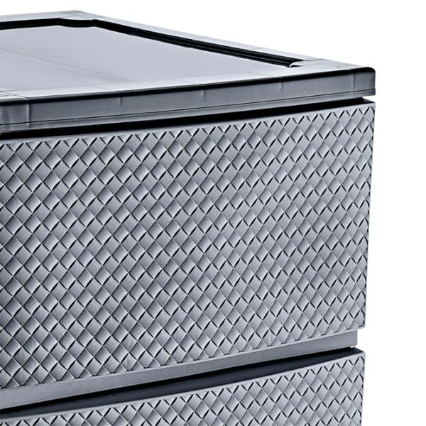 Comodă Turan Smartware TRN-075 94 x 37 x 44.5/ Plastic/ Antracit photo 2