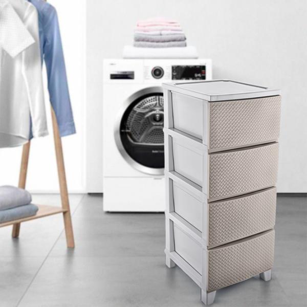 Comodă Turan Smartware TRN-075 94 x 37 x 44.5/ Plastic/ Cappuccino photo 2