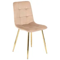 Кухонный стул Mebel Elite York Велюр/ Кремовый Золотой