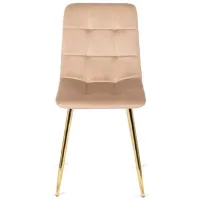 Кухонный стул Mebel Elite York Велюр/ Кремовый Золотой photo 2