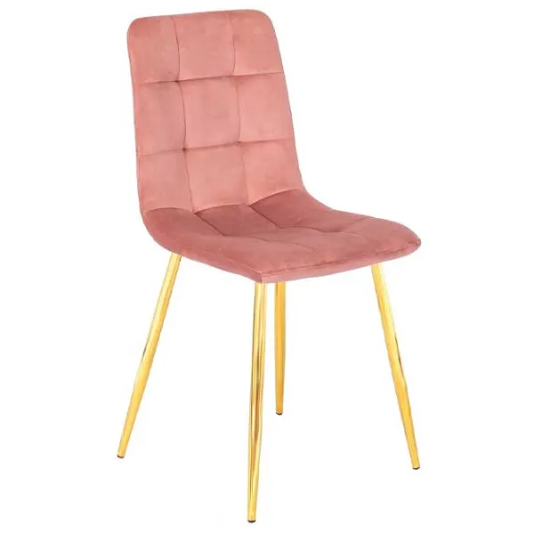 Scaun de bucătărie Mebel Elite York Velur/ Pink Gold photo 1 Scaun de bucătărie Mebel Elite York Velur/ Pink Gold photo 1