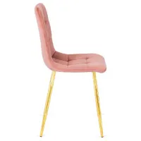 Кухонный стул Mebel Elite York Велюр/ Pink Золотой photo 3