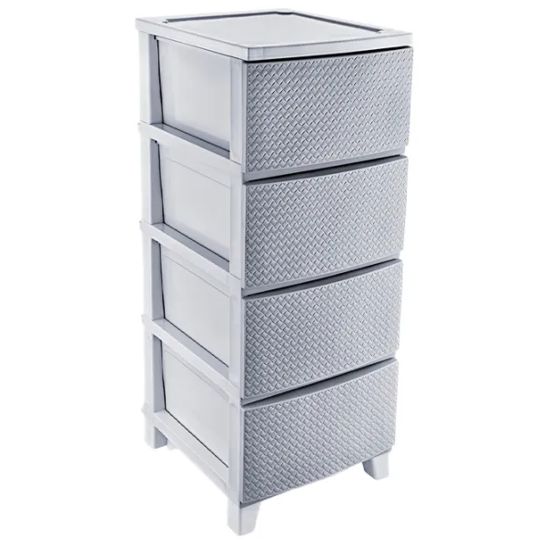 Comodă Turan Smartware TRN-075 94 x 37 x 44.5/ Plastic/ Metallic Grey photo 1
