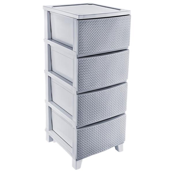 Comodă Turan Smartware TRN-075 94 x 37 x 44.5/ Plastic/ Metallic Grey photo 1