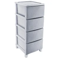 Comodă Turan Smartware TRN-075 94 x 37 x 44.5/ Plastic/ Metallic Grey