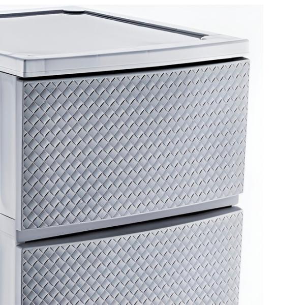 Comodă Turan Smartware TRN-075 94 x 37 x 44.5/ Plastic/ Metallic Grey photo 2