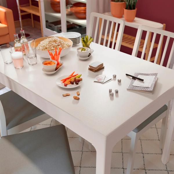 Кухонный стол раскладной Ikea Ekedalen ДСП/ Белый photo 3