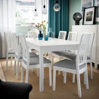 Masă de bucătărie extensibilă Ikea Ekedalen PAL/ White photo 5