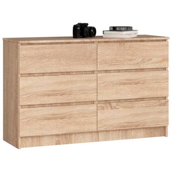 Comodă Akord K120 6SZ 77 x 120 x 40/ LPAL/ Stejar Sonoma photo 1 Comodă Akord K120 6SZ 77 x 120 x 40/ LPAL/ Stejar Sonoma photo 1