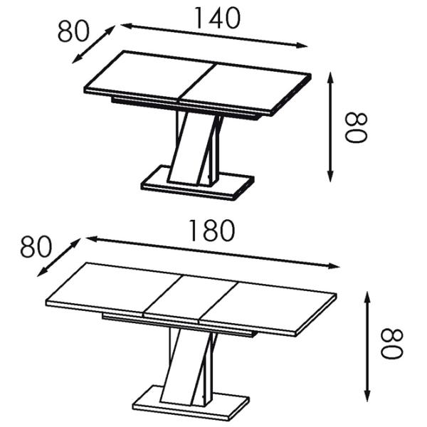 Masă de bucătărie extensibilă Modern Slider  PAL/ Stejar Sonoma photo 4 Masă de bucătărie extensibilă Modern Slider  PAL/ Stejar Sonoma photo 4