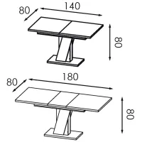 Masă de bucătărie extensibilă Modern Slider PAL/ Stejar Sonoma photo 3