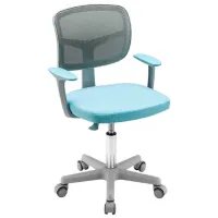 Офисное кресло Costway HY10252BL Акриловая сетка/ Blue Серый