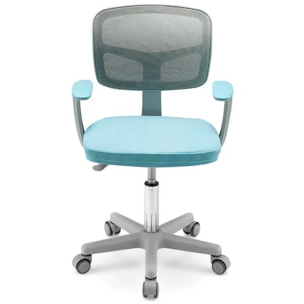 Офисное кресло Costway HY10252BL Акриловая сетка/ Blue Серый photo 2 Офисное кресло Costway HY10252BL Акриловая сетка/ Blue Серый photo 2