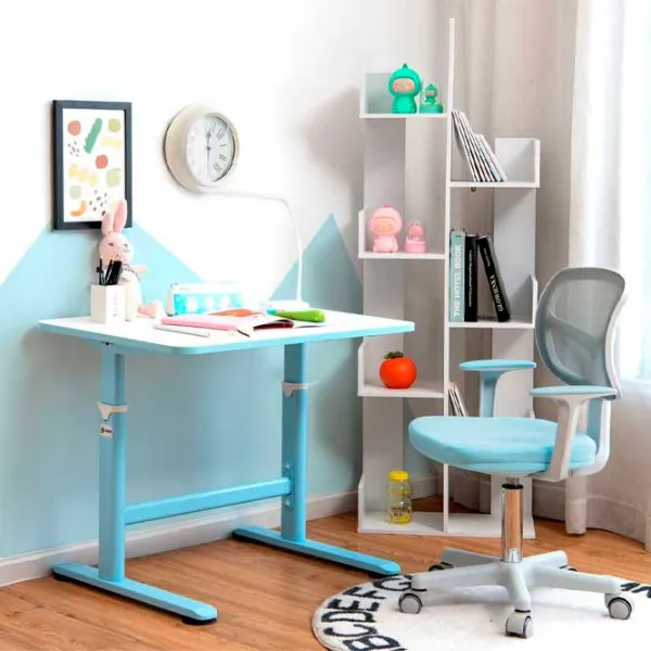 Офисное кресло Costway HY10252BL Акриловая сетка/ Blue Серый photo 3 Офисное кресло Costway HY10252BL Акриловая сетка/ Blue Серый photo 3